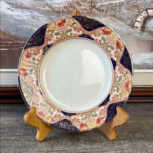 Vtg Myott Sons & Co England Rosemary Floral Patterned Plate Crazing Throughout